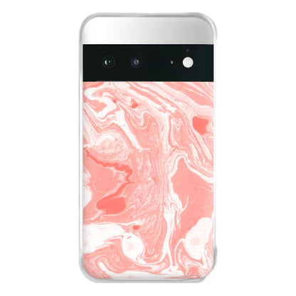 Pink Swirly Marble Phone Case for Google Pixel 6a