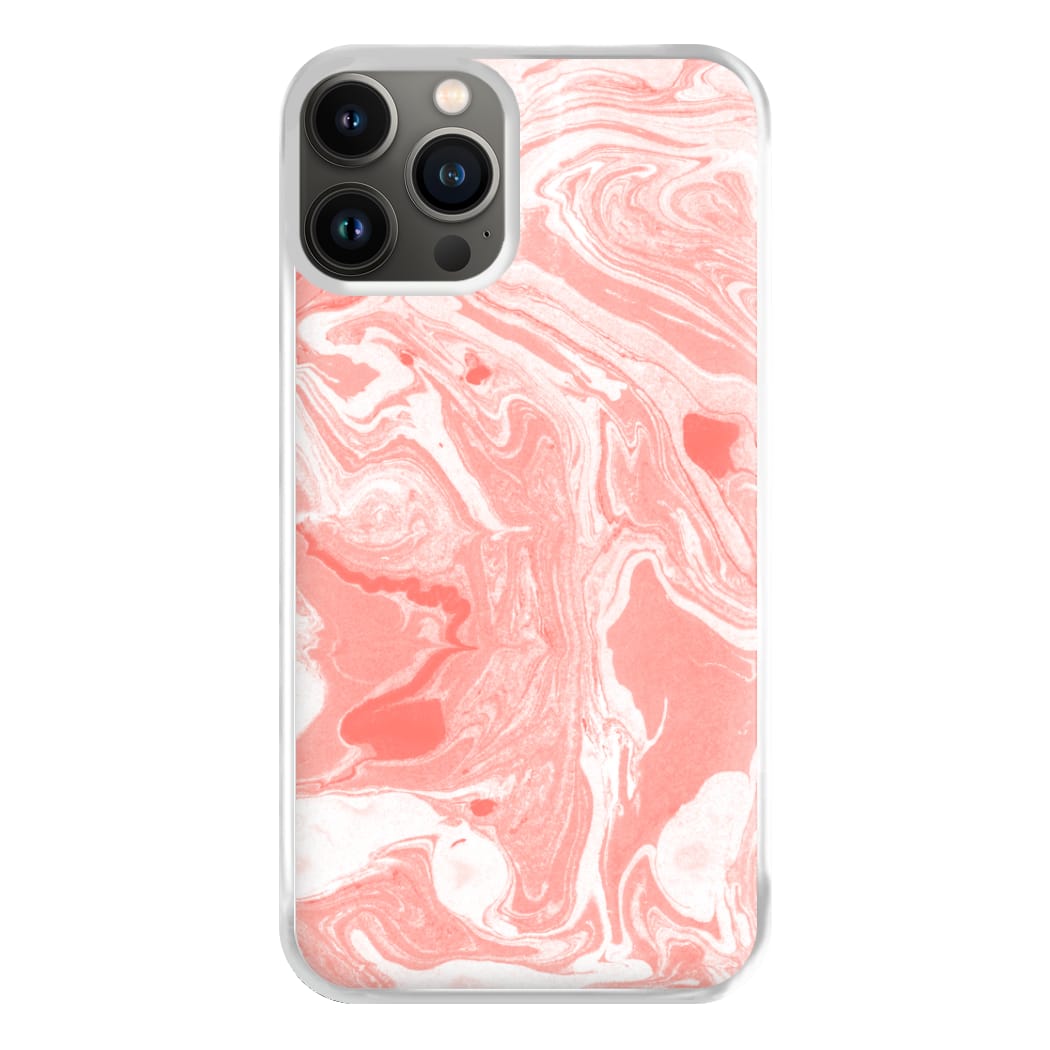 Pink Swirly Marble Phone Case for iPhone 13 Pro Max