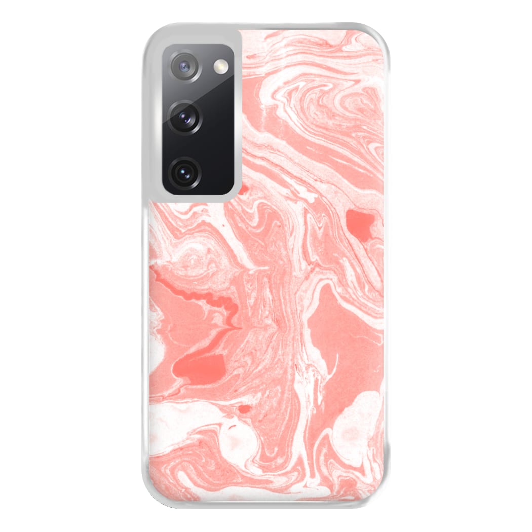 Pink Swirly Marble Phone Case for Galaxy S20FE