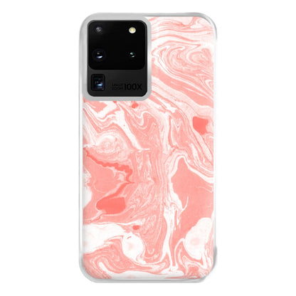 Pink Swirly Marble Phone Case for Galaxy S20 Ultra