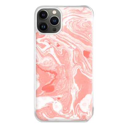 Pink Swirly Marble Phone Case for iPhone 13