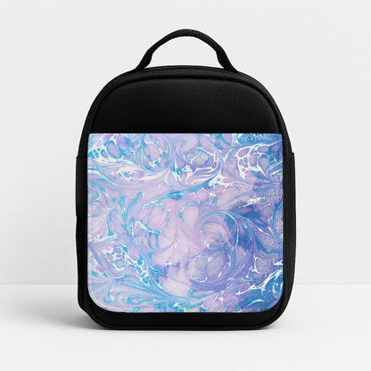 Sea Blue Swirly Marble Insulated Lunchbox