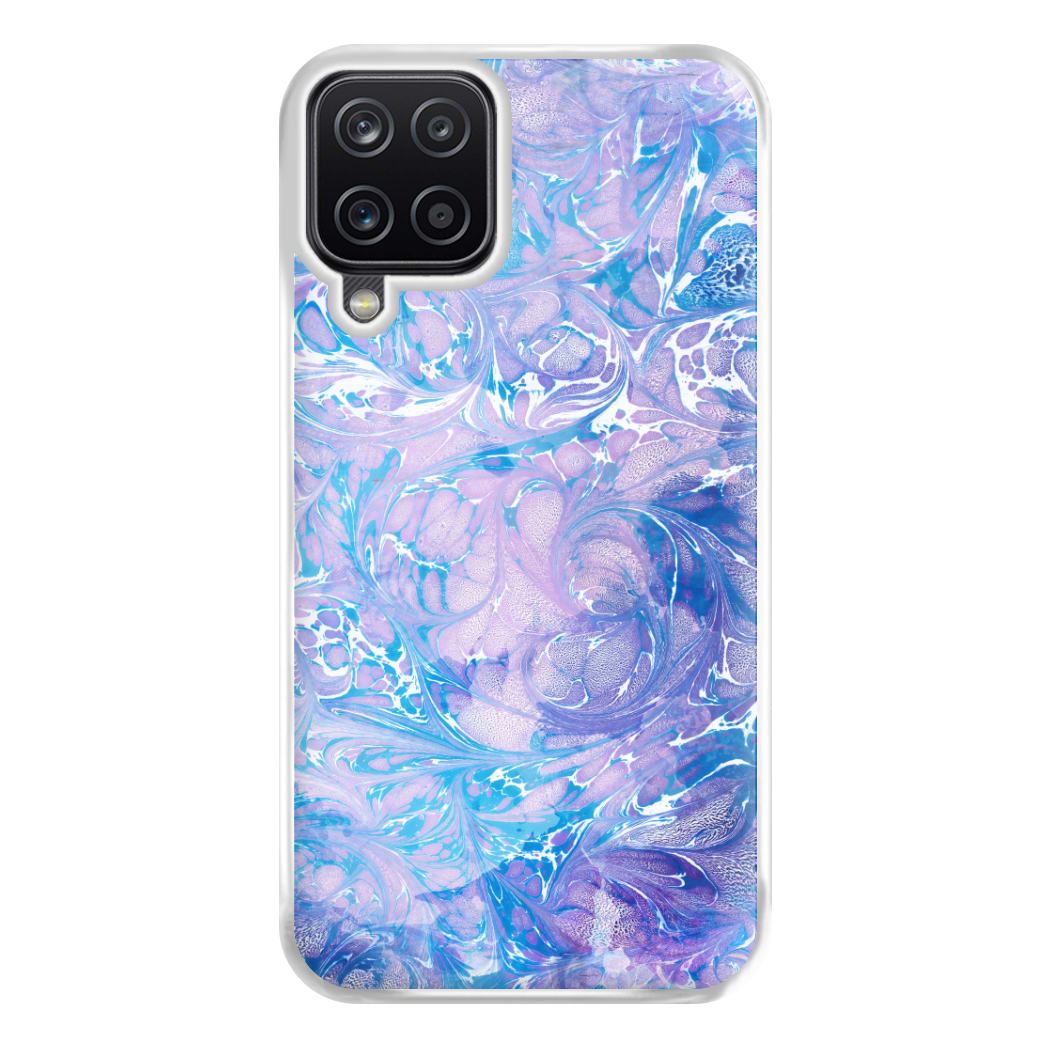 Sea Blue Swirly Marble Phone Case