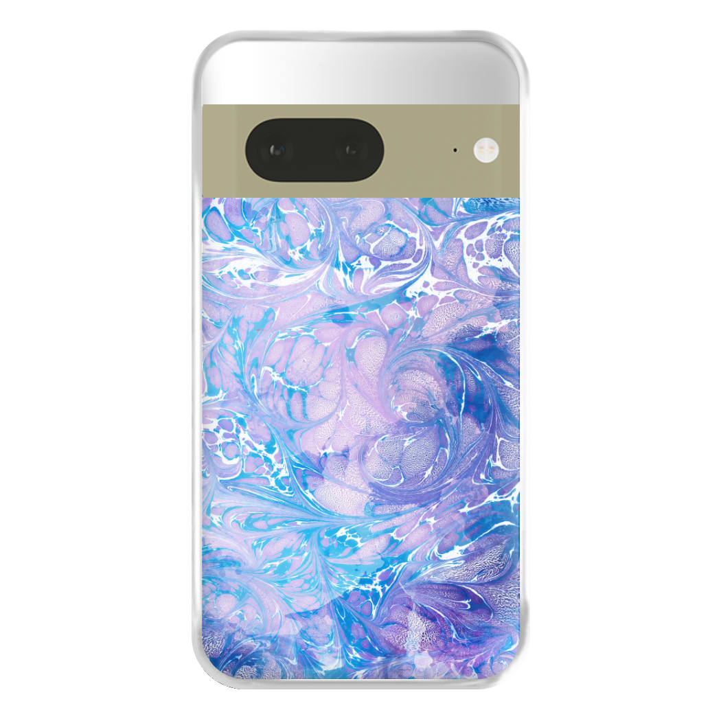 Sea Blue Swirly Marble Phone Case for Google Pixel 7a