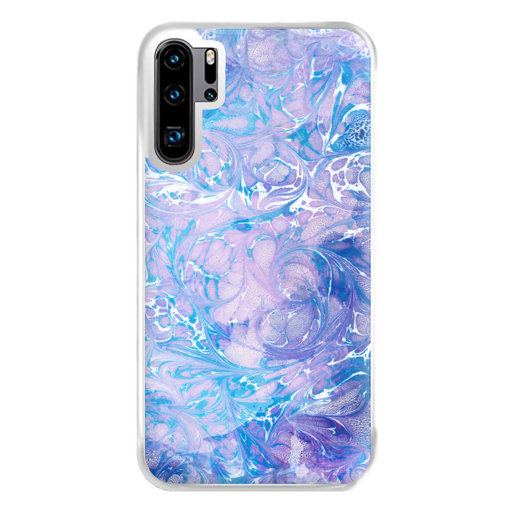 Sea Blue Swirly Marble Phone Case for Huawei P30 Pro