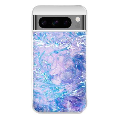 Sea Blue Swirly Marble Phone Case for Google Pixel 8 Pro