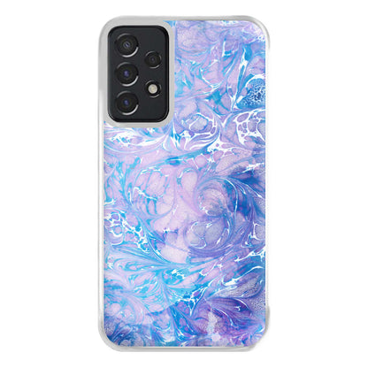 Sea Blue Swirly Marble Phone Case for Galaxy A52 / A52s