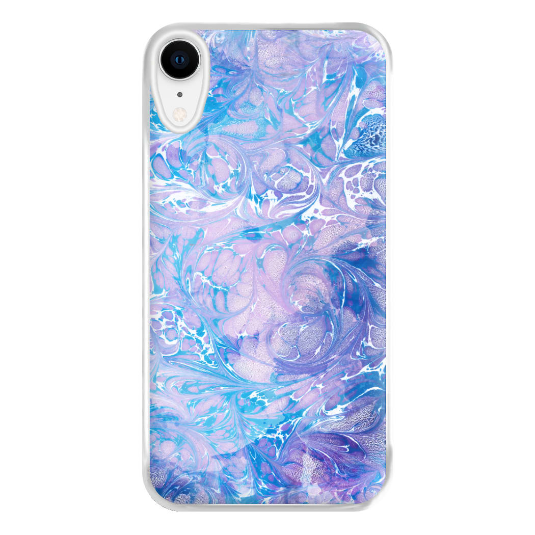 Sea Blue Swirly Marble Phone Case for iPhone XR