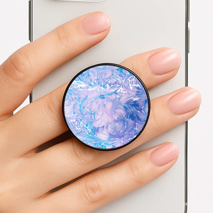 Sea Blue Swirly Marble Phone Grip