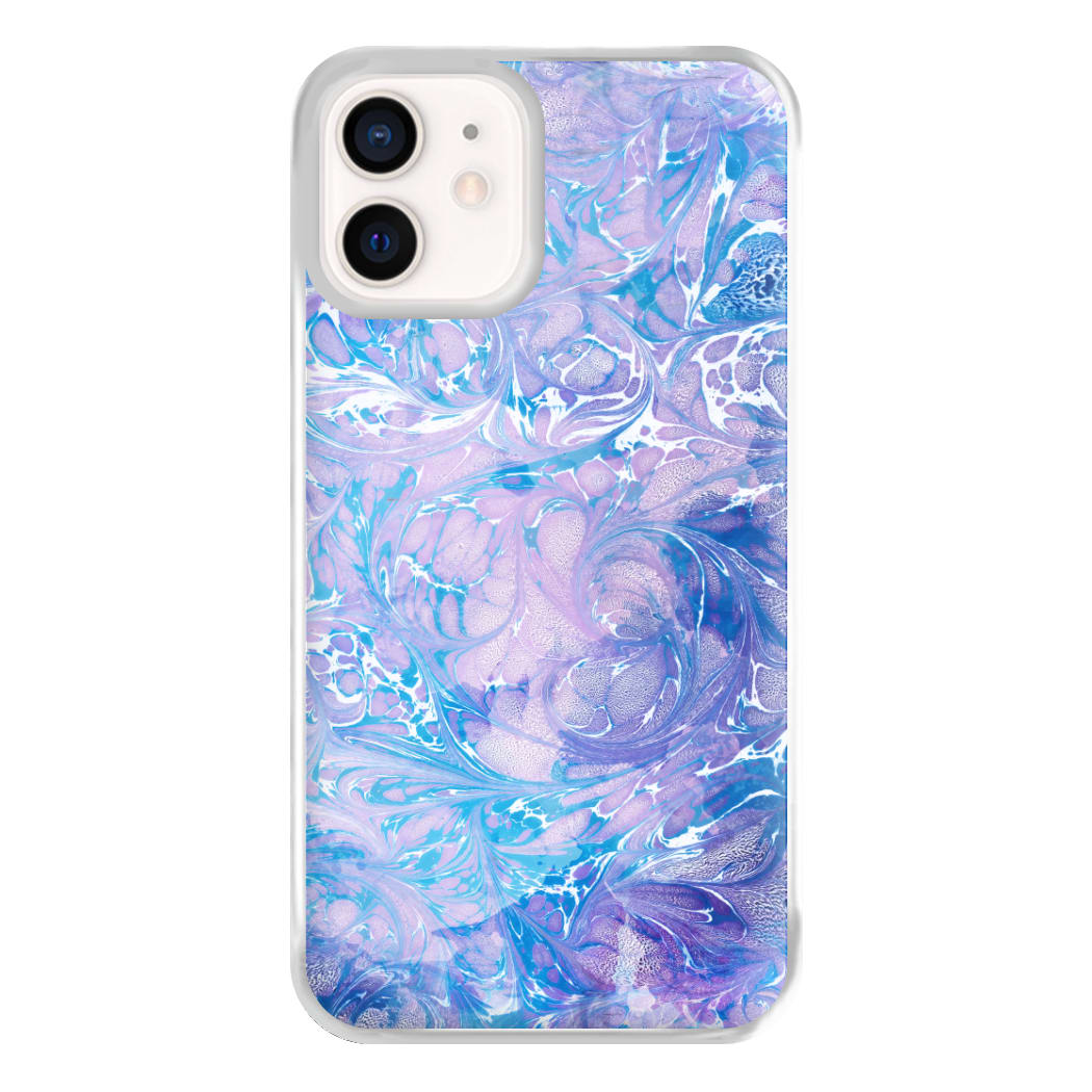 Sea Blue Swirly Marble Phone Case for iPhone 12 Mini