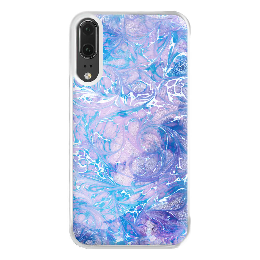 Sea Blue Swirly Marble Phone Case for Huawei P20