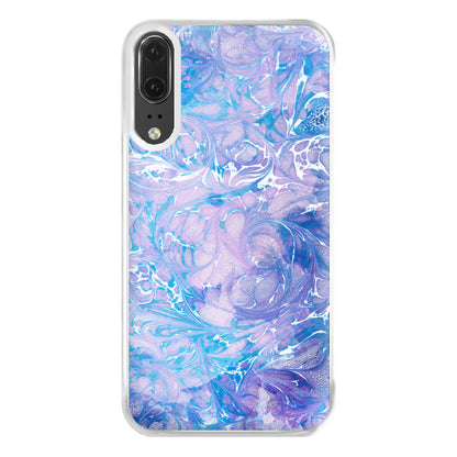 Sea Blue Swirly Marble Phone Case for Huawei P20