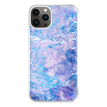 Sea Blue Swirly Marble Phone Case for iPhone 13