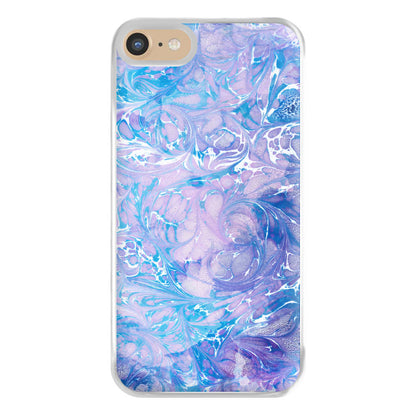 Sea Blue Swirly Marble Phone Case for iPhone 6 / 7 / 8 / SE