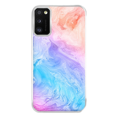 Blue and Peach Marble Phone Case for Galaxy A41