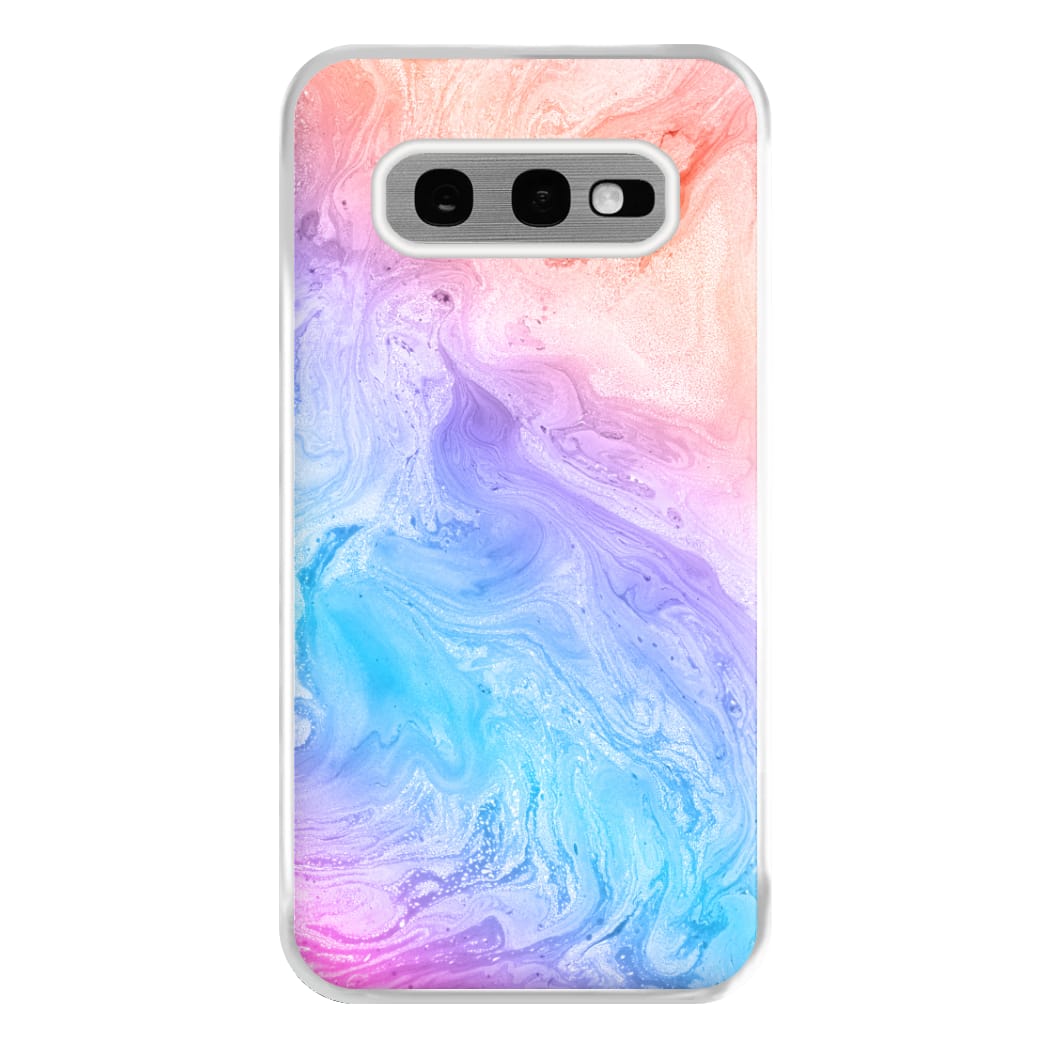 Blue and Peach Marble Phone Case for Galaxy S10e