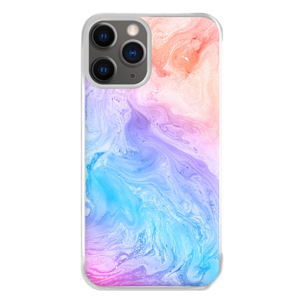 Blue and Peach Marble Phone Case for iPhone 12 Pro Max