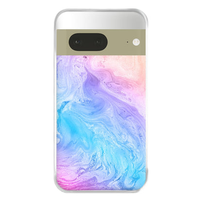 Blue and Peach Marble Phone Case for Google Pixel 7a