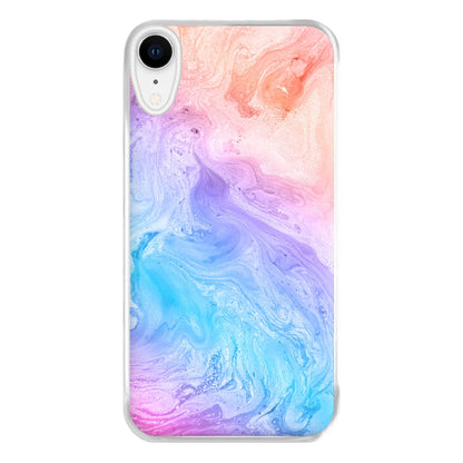 Blue and Peach Marble Phone Case for iPhone XR