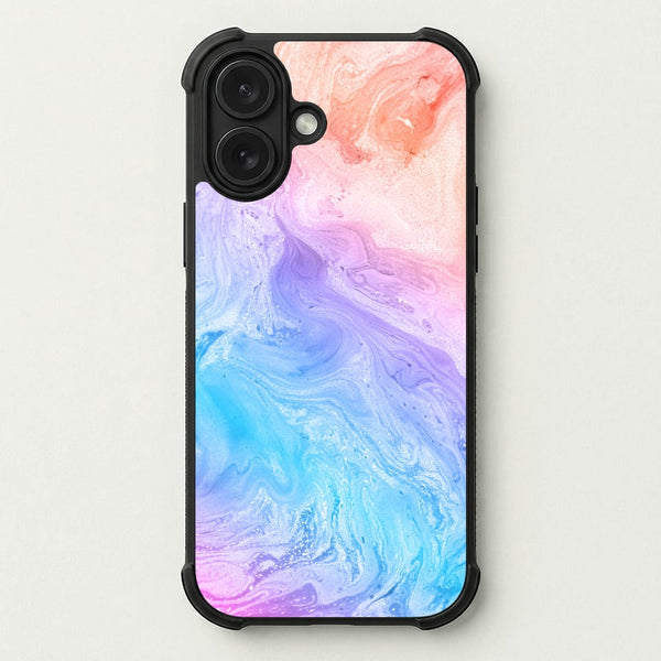 Blue and Peach Marble Phone Case — Bumper case