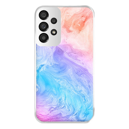 Blue and Peach Marble Phone Case for Galaxy A33