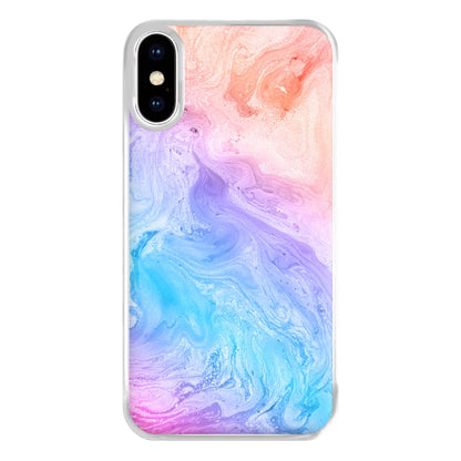 Blue and Peach Marble Phone Case for iPhone XS Max