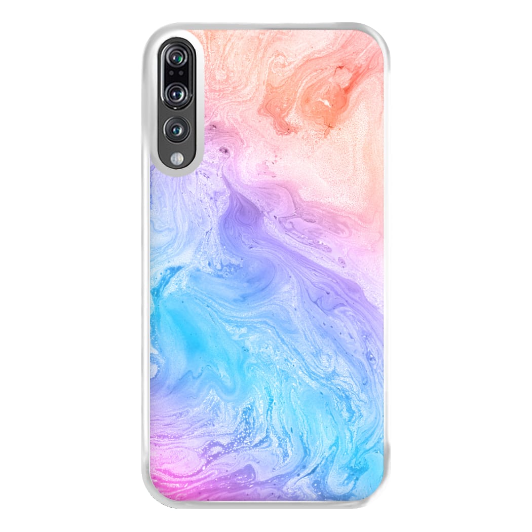 Blue and Peach Marble Phone Case for Huawei P20 Pro