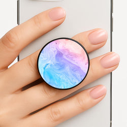 Blue and Peach Marble Phone Grip