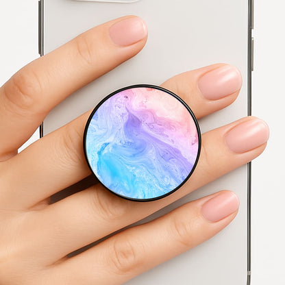 Blue and Peach Marble Phone Grip