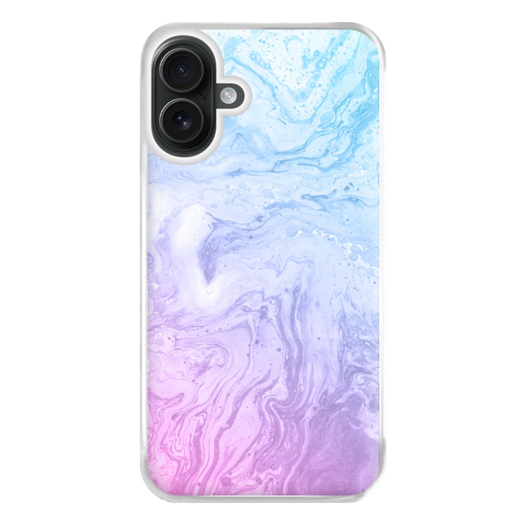 Purple Marble Phone Case for iPhone 16 Plus