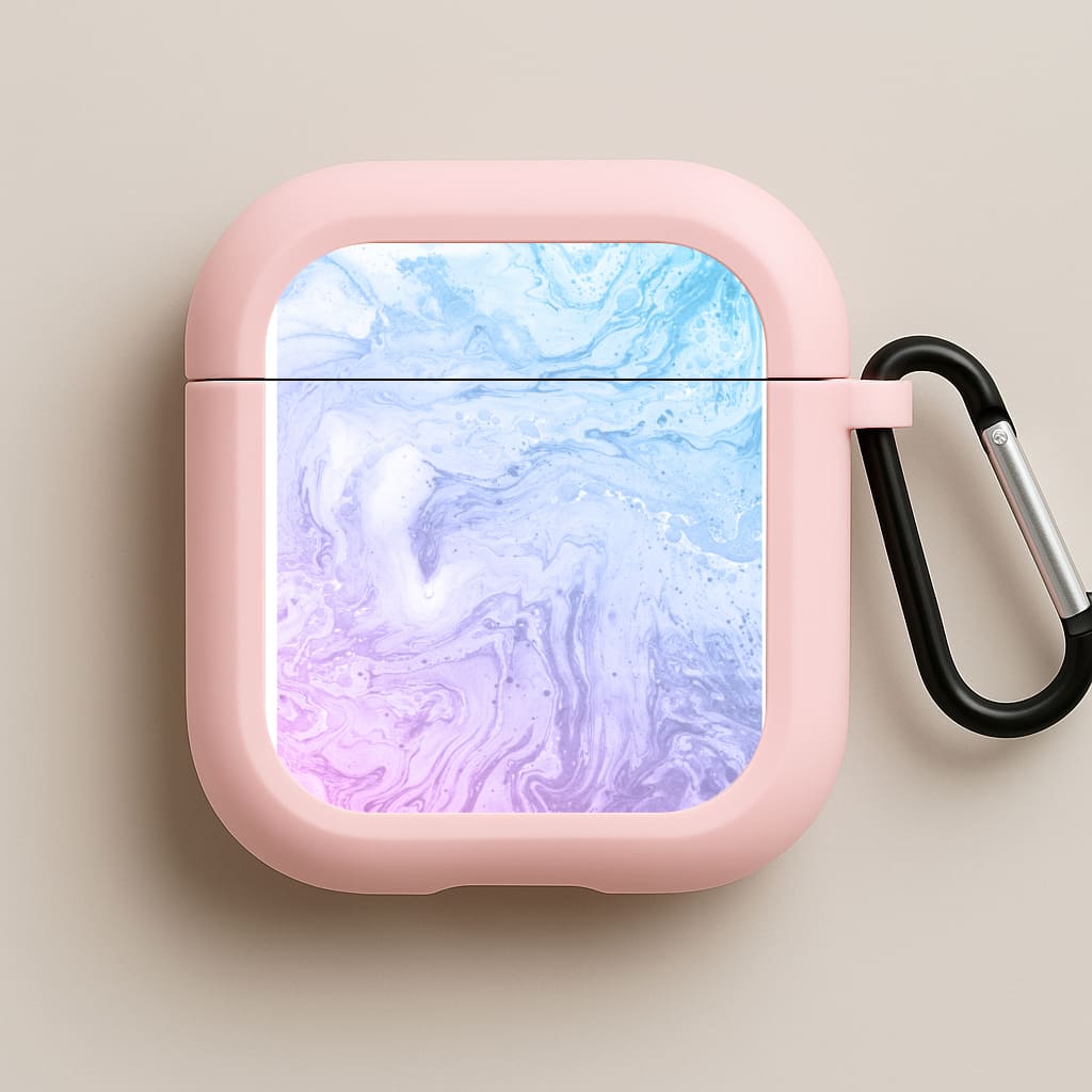 Purple Marble Pink AirPods Case