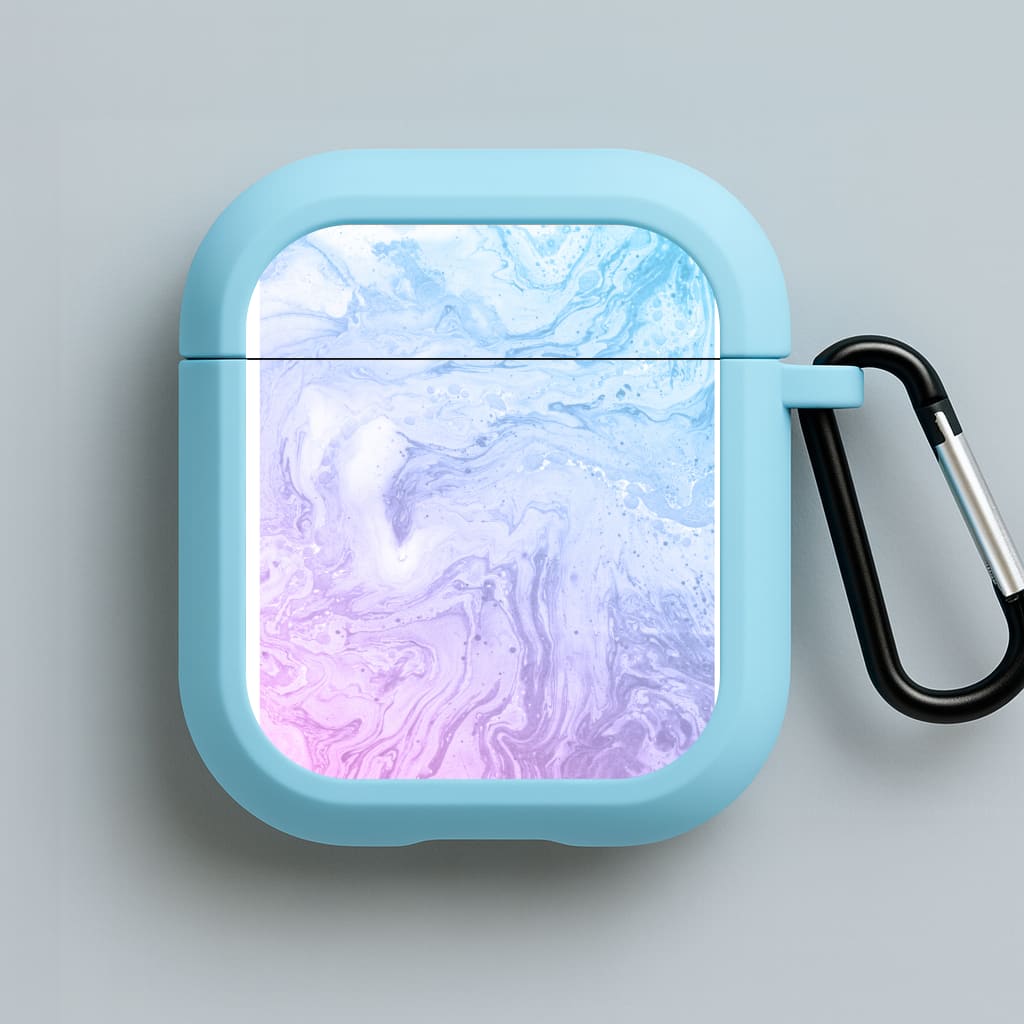 Purple Marble Blue AirPods Case