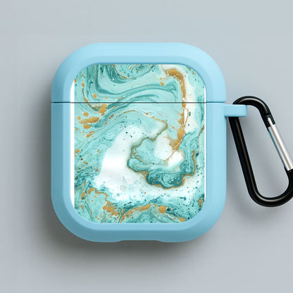 Green Marble Blue AirPods Case