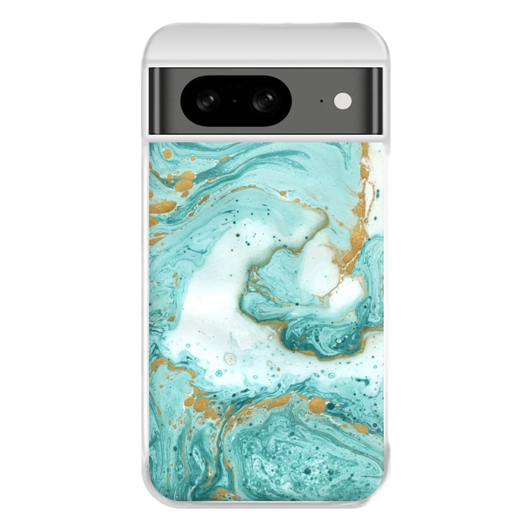 Green Marble Phone Case for Google Pixel 8