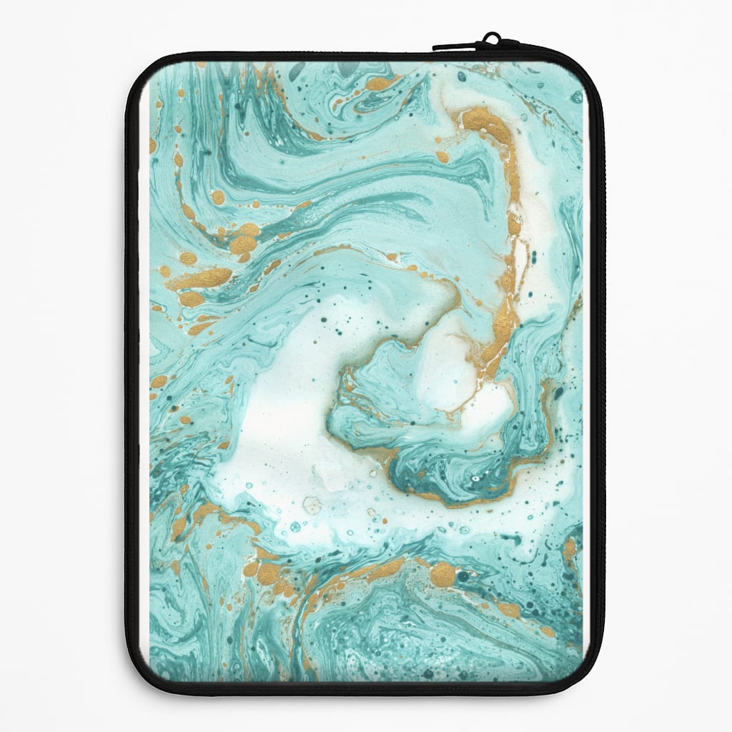 Green Marble Laptop Sleeve