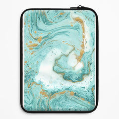 Green Marble Laptop Sleeve