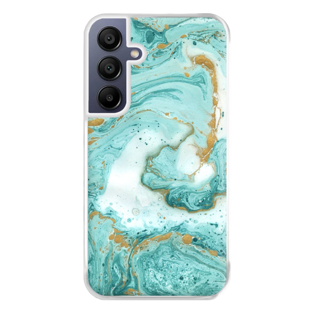 Green Marble Phone Case for Galaxy A16