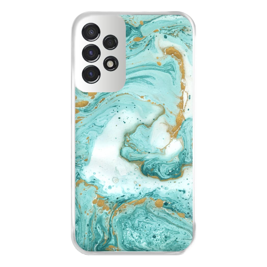 Green Marble Phone Case for Galaxy A53