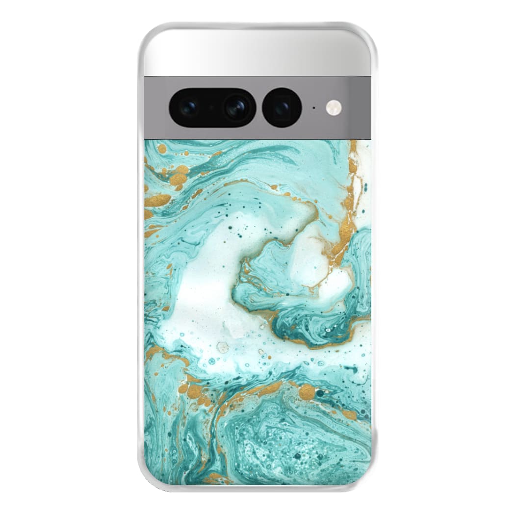 Green Marble Phone Case for Google Pixel 7 Pro