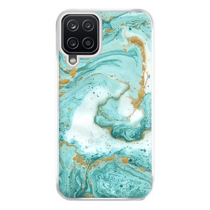 Green Marble Phone Case for Galaxy A12