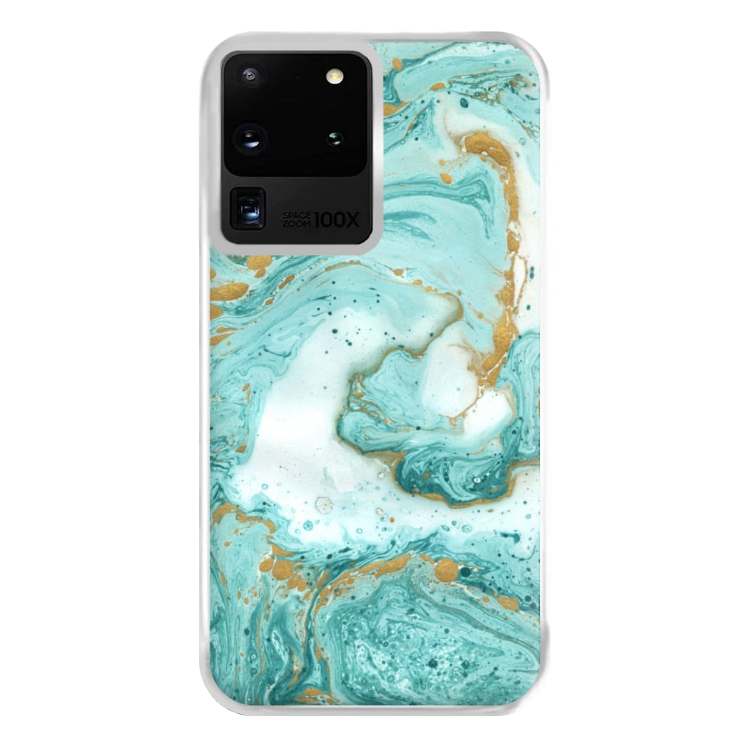 Green Marble Phone Case for Galaxy S20 Ultra