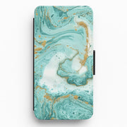 Green Marble Flip / Wallet Phone Case 1