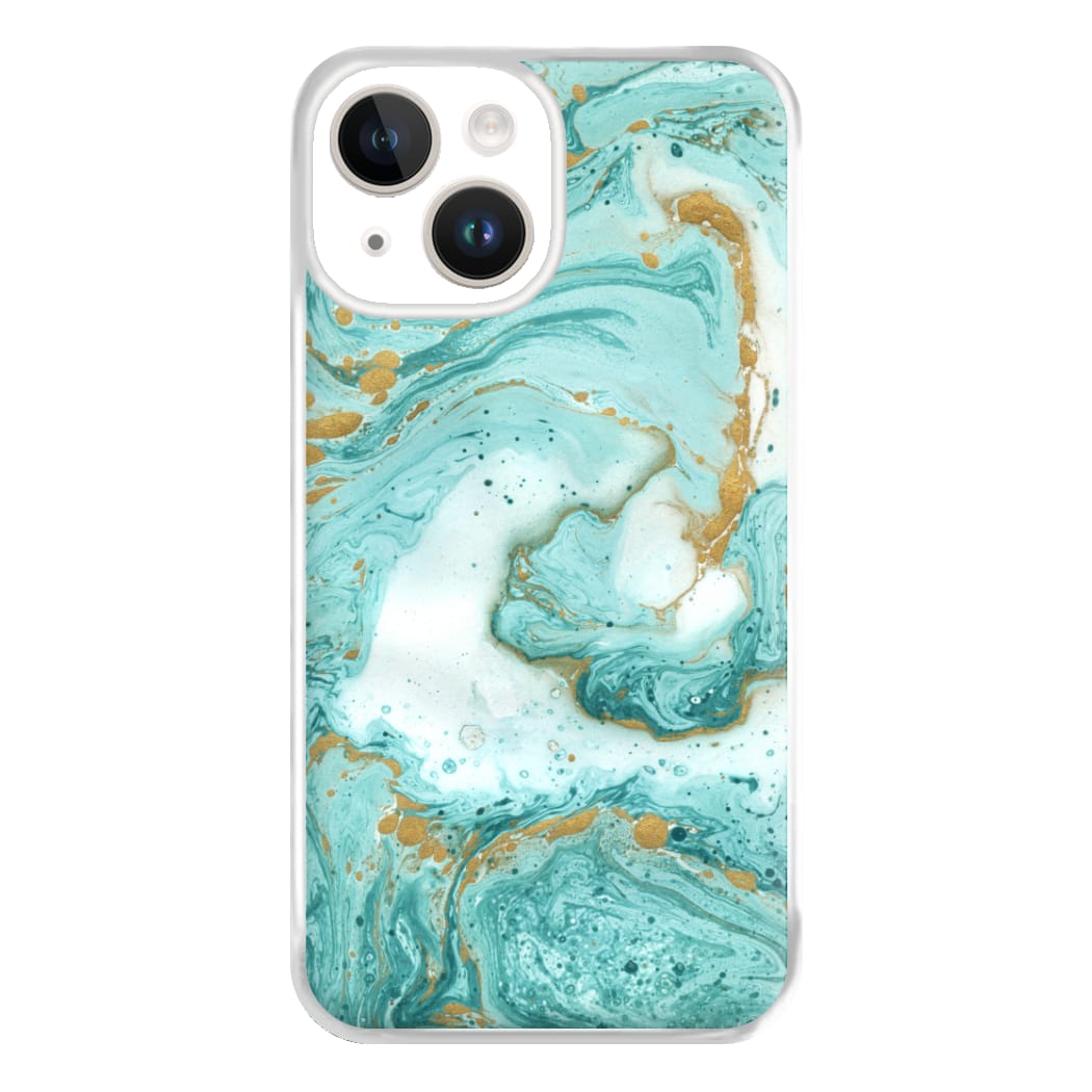 Green Marble Phone Case for iPhone 14