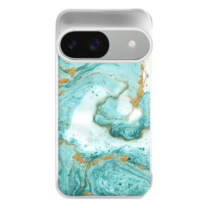 Green Marble Phone Case for Google Pixel 9 / 9 Pro