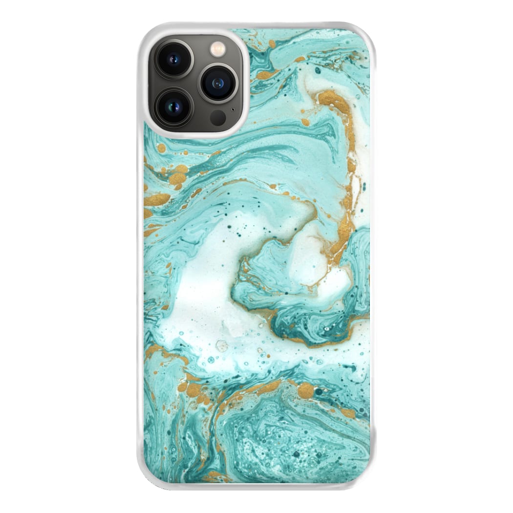 Green Marble Phone Case for iPhone 13