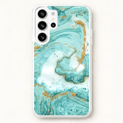 Green Marble Phone Case for Galaxy S26 Ultra