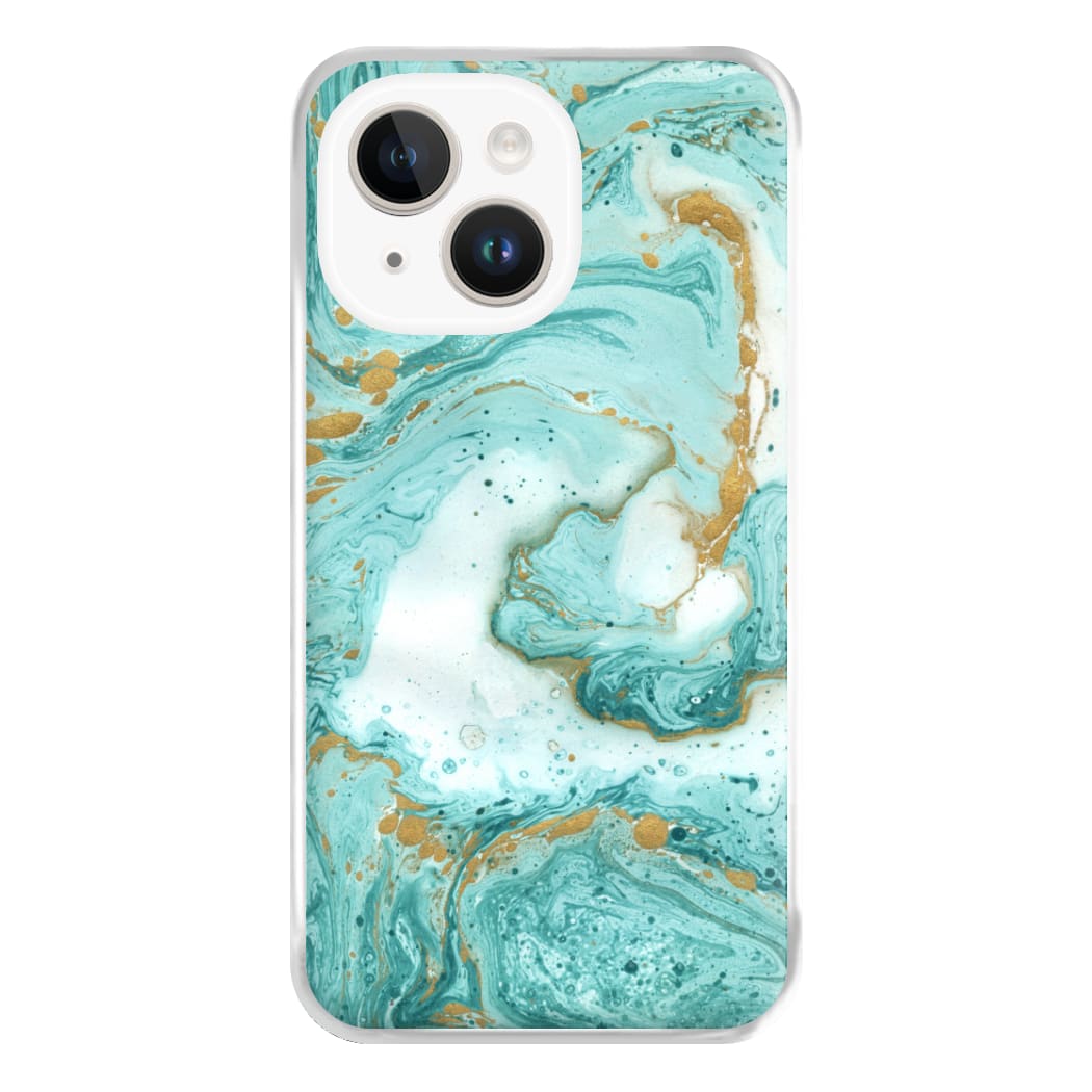 Green Marble Phone Case for iPhone 14 Plus