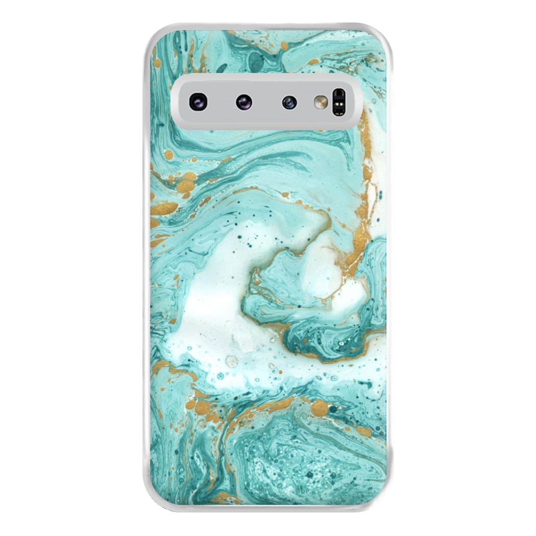 Green Marble Phone Case for Galaxy S10 Plus