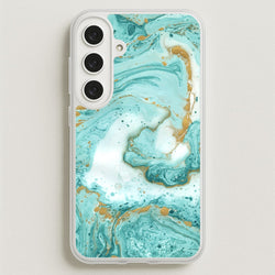 Green Marble Phone Case for Galaxy S25FE