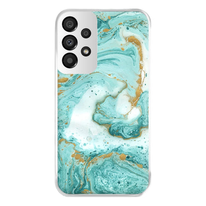 Green Marble Phone Case for Galaxy A33